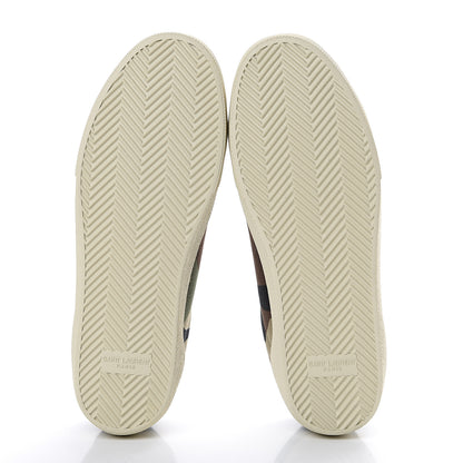 Saint Laurent Canvas Camouflage Signa SL/06 Low Top Sneakers 42 Kaki 5 of 8