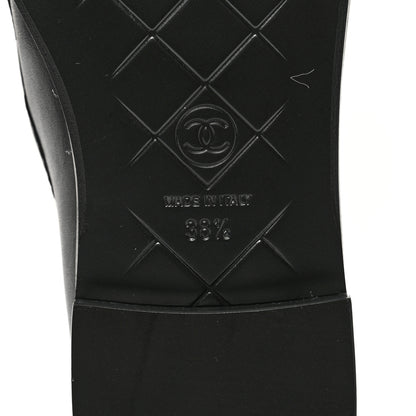 Chanel Lambskin Quilted CC Turnlock Loafers 38.5 Black 6 of 9