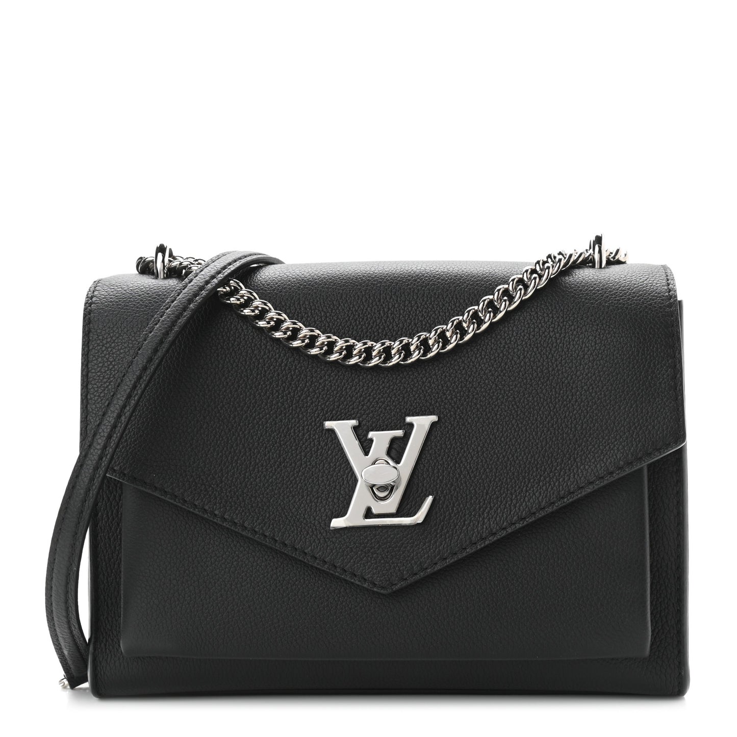 Soft Calfskin Mylockme Chain Bag BB Black