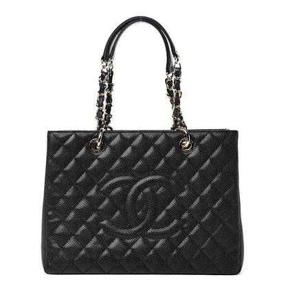Chanel Caviar Quilted Grand Shopping Tote GST Black 1 of 9