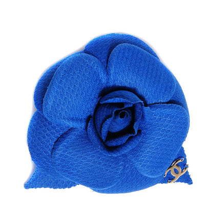 Chanel Camellia Pin Brooch Blue 1 of 5