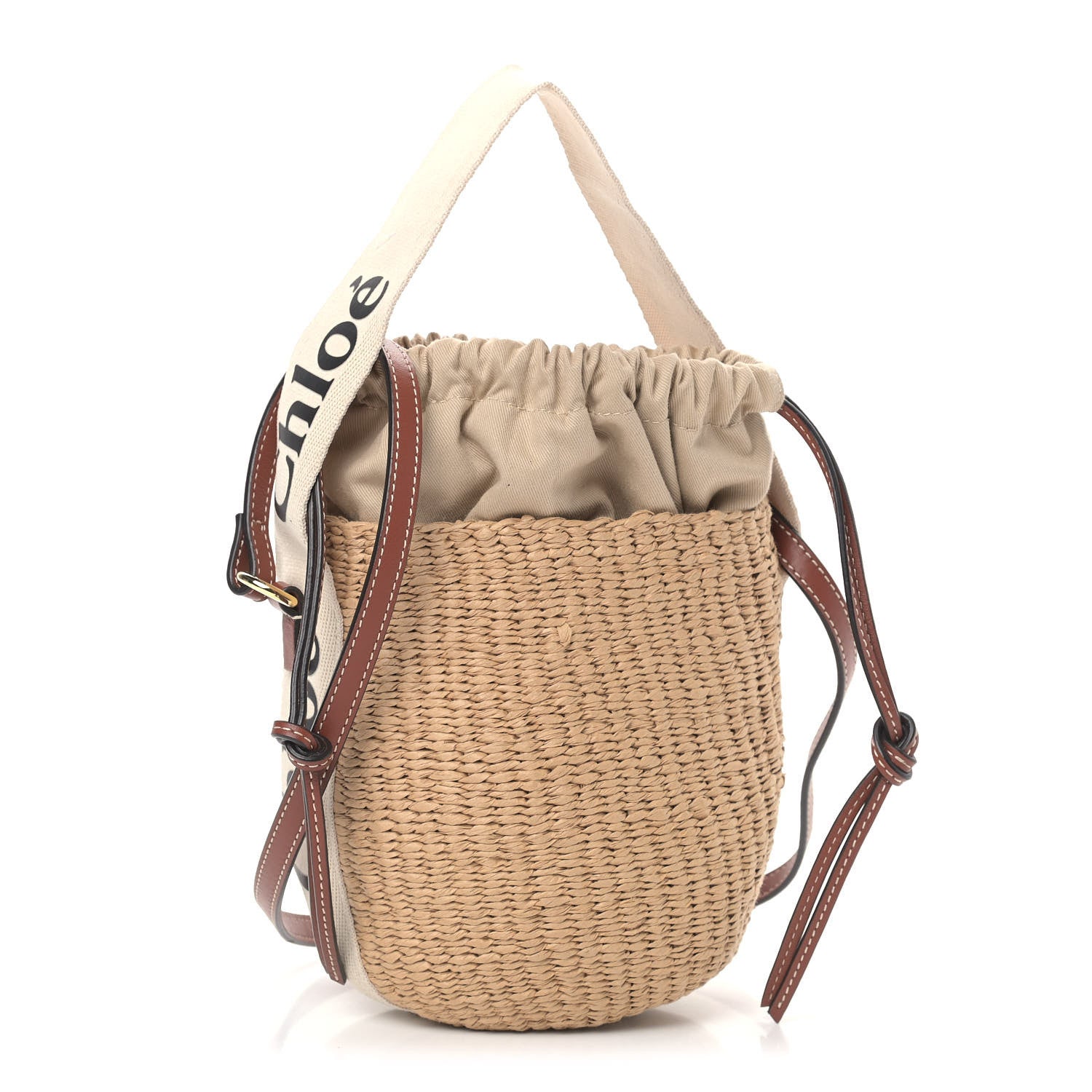 Chloe Natural Woven Fiber Small Woody Basket 1 of 10