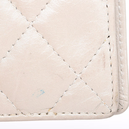 Chanel Aged Calfskin Quilted Cambon Quilted Yen Wallet Pearl 19 of 19