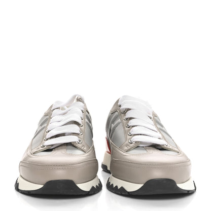 Hermes Calfskin Womens Trail Sneakers 36 Beige Rose Gris Brume 3 of 9