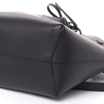 Mansur Gavriel Calfskin Mini Mini Bucket Bag Black Blu 8 of 9