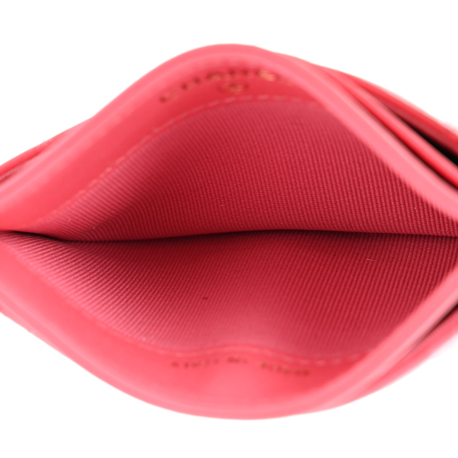 Chanel Lambskin Plexiglass Quilted Coco Love Card Holder Pink 5 of 9