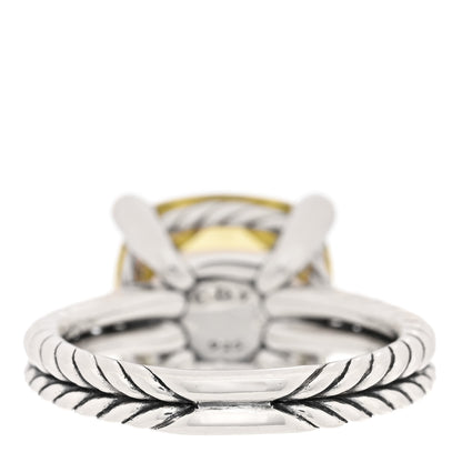 David Yurman Sterling Silver Diamond Lemon Citrine 11mm Chatelaine Ring 49 4.75 3 of 4