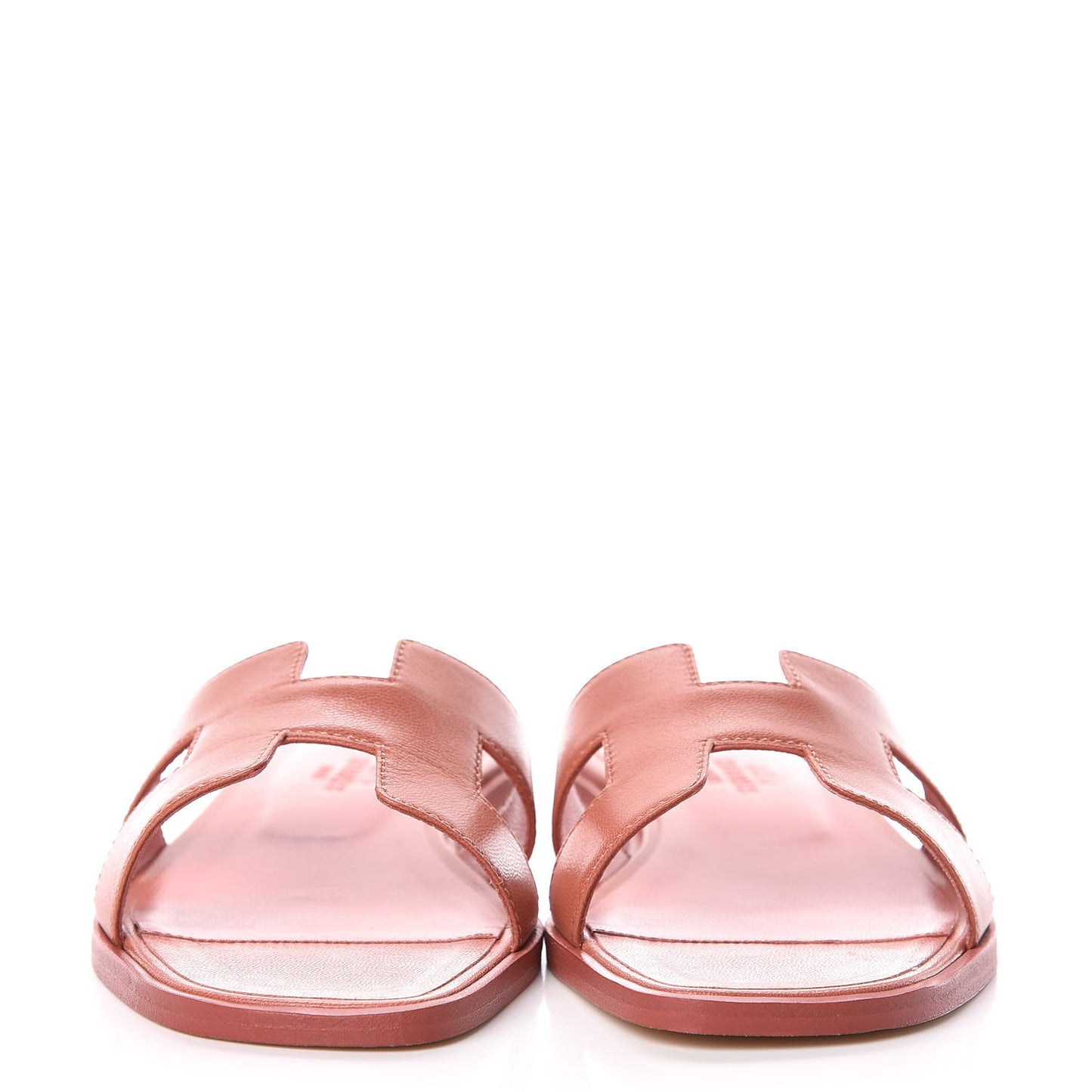 Box Calfskin Oran Sandals 35.5 Granit Rose
