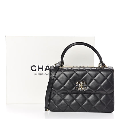 Chanel Lambskin Quilted Small Trendy CC Dual Handle Flap Bag Black 10 of 10