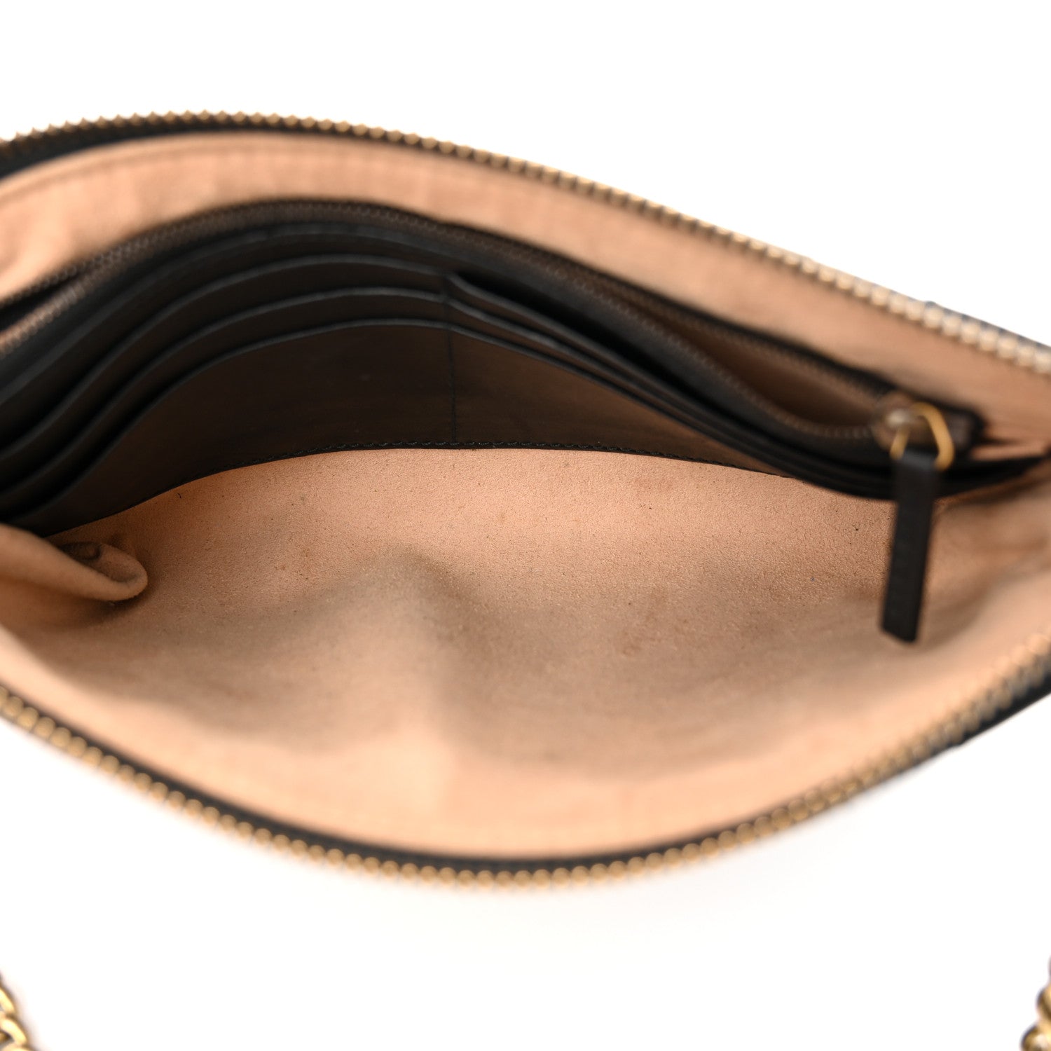 Gucci Calfskin Matelasse Mini GG Marmont Chain Bag Black 5 of 11