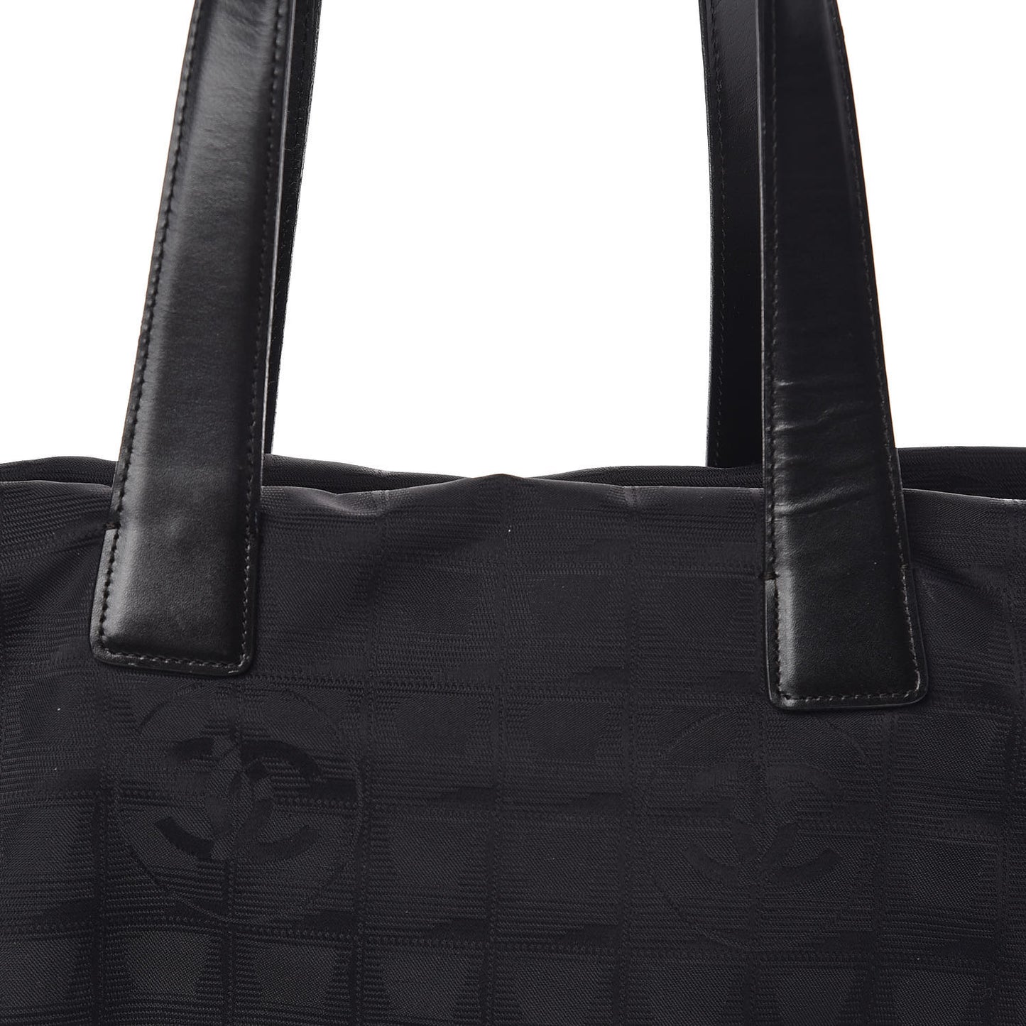 Nylon Large Travel Tote Black