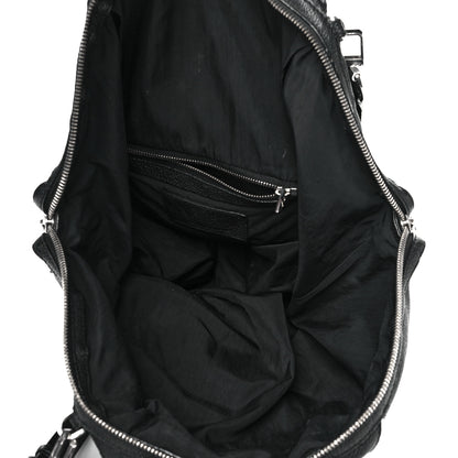 Alexander Wang Pebbled Calfskin Large Emile Black Silver Hardware 5 of 26
