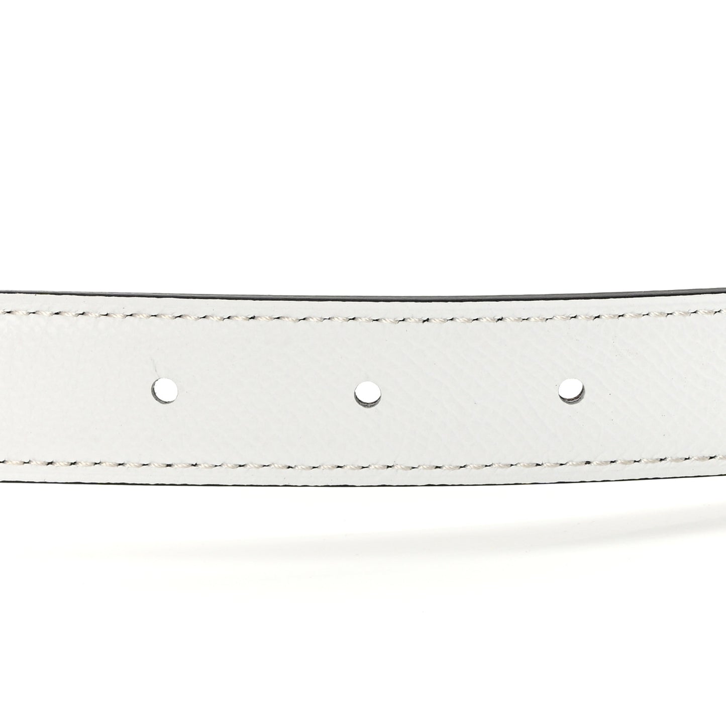 Swift Epsom 24mm H Cursives Belt 85 White Etoupe