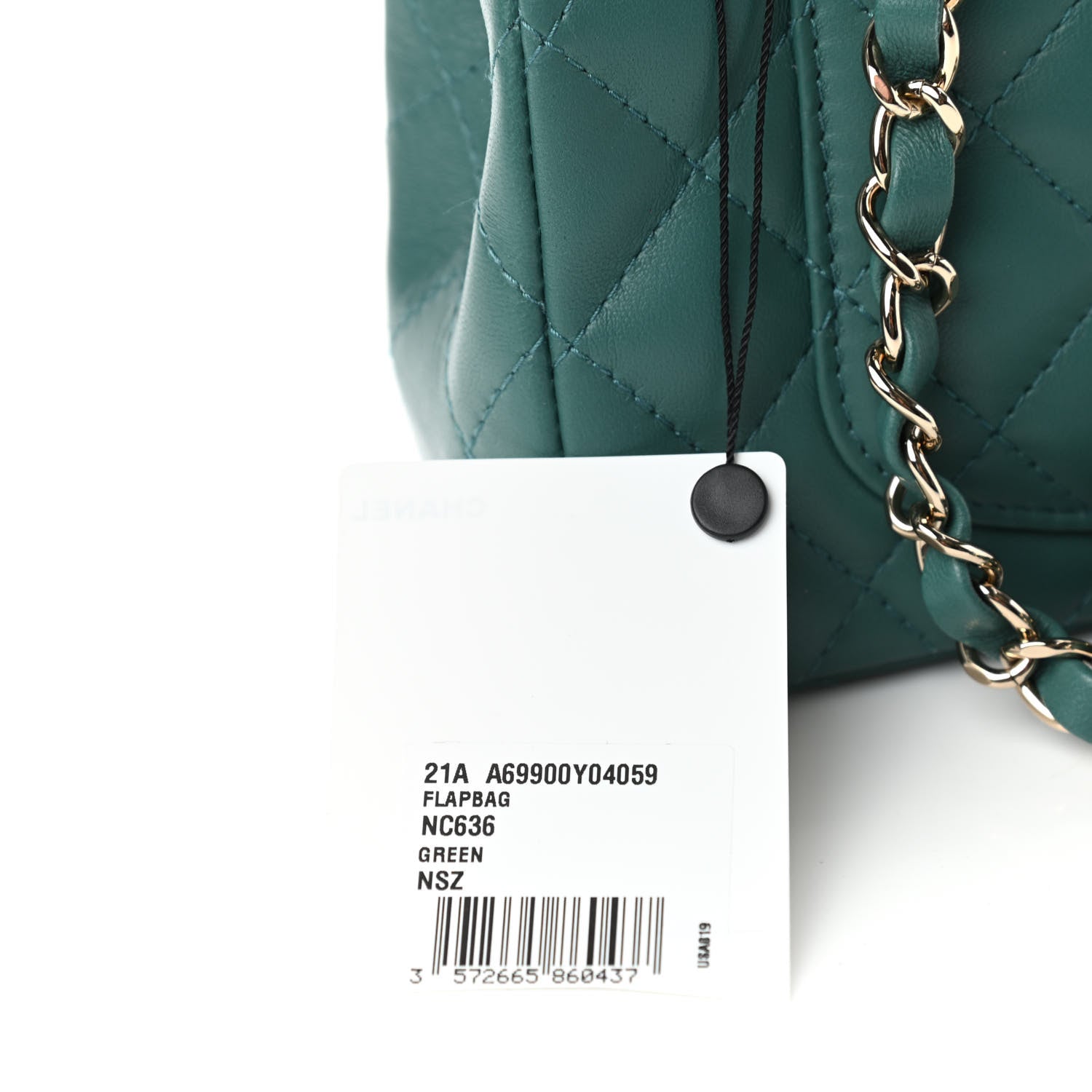 Chanel Lambskin Quilted Mini Rectangular Flap Green 11 of 11