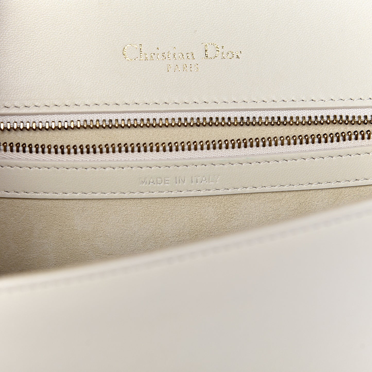 Lambskin Studded Small Diorama Flap Bag Off White