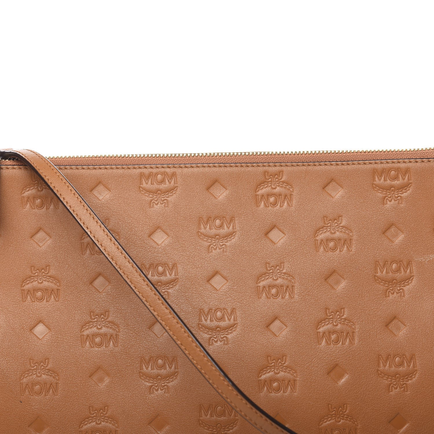 MCM Calfskin Ottomar Crossbody Pouch Cognac 11 of 11