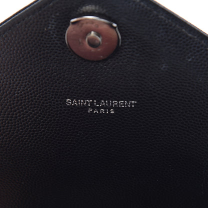 Saint Laurent Grain De Poudre Textured Mixed Matelasse Triquilt Medium Monogram Satchel Black 7 of 16