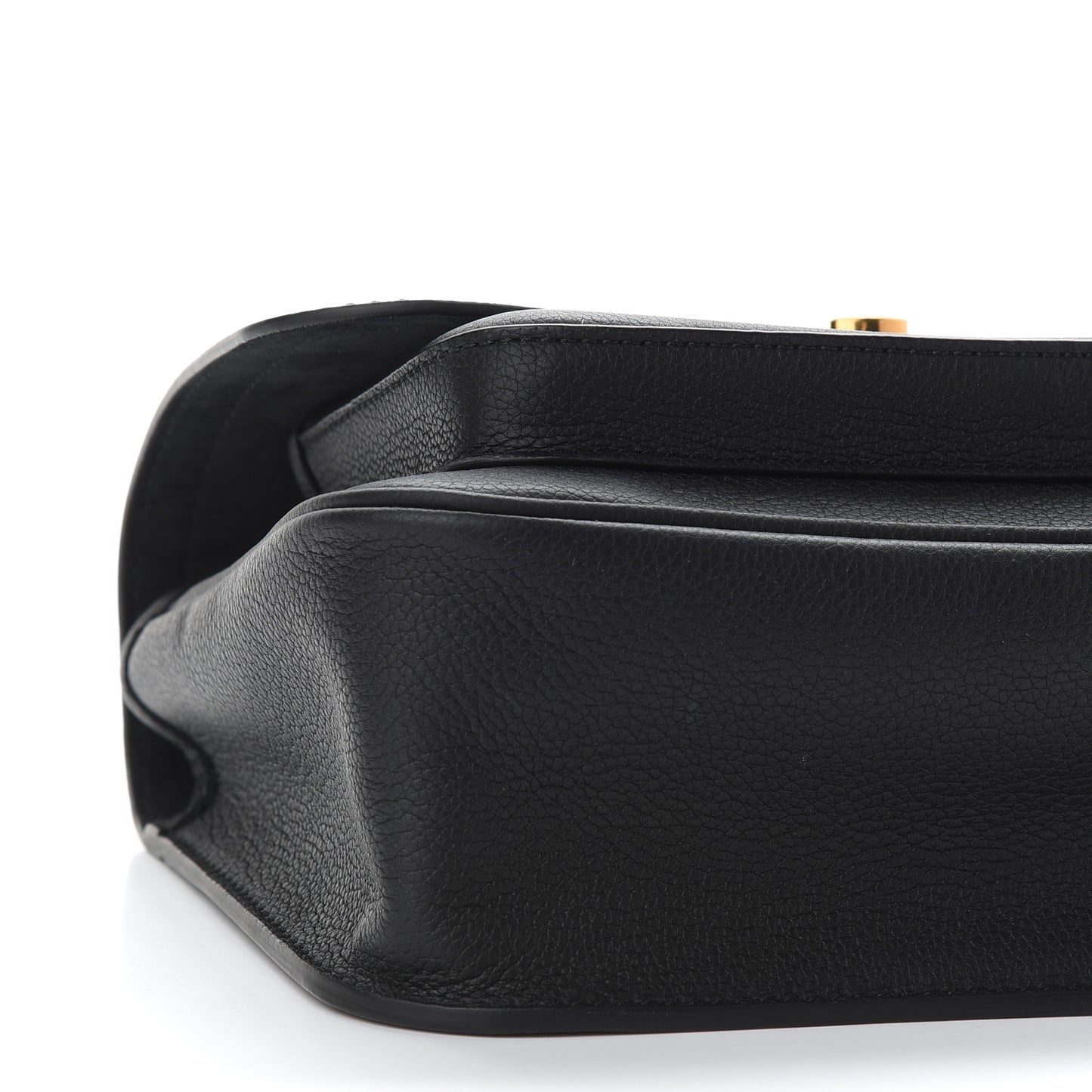 Grained Calfskin Lockme Chain Bag Black