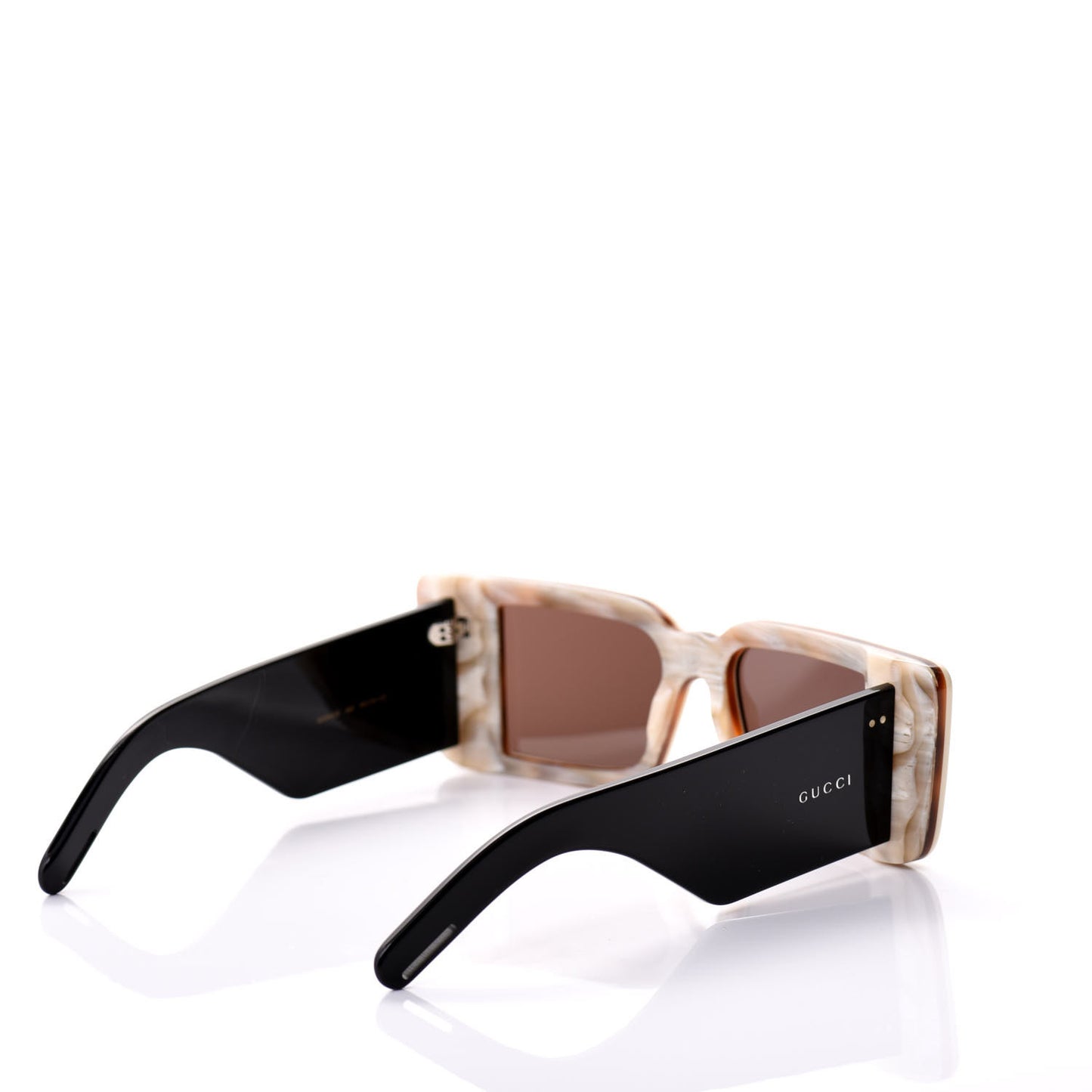 Acetate Rectangular Flap GG0543S Sunglasses White Black