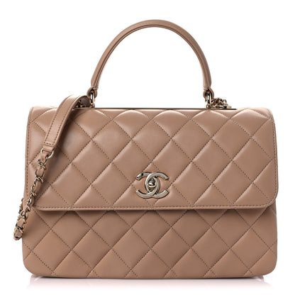 Chanel Lambskin Quilted Medium Trendy CC Flap Dual Handle Bag Beige 1 of 12
