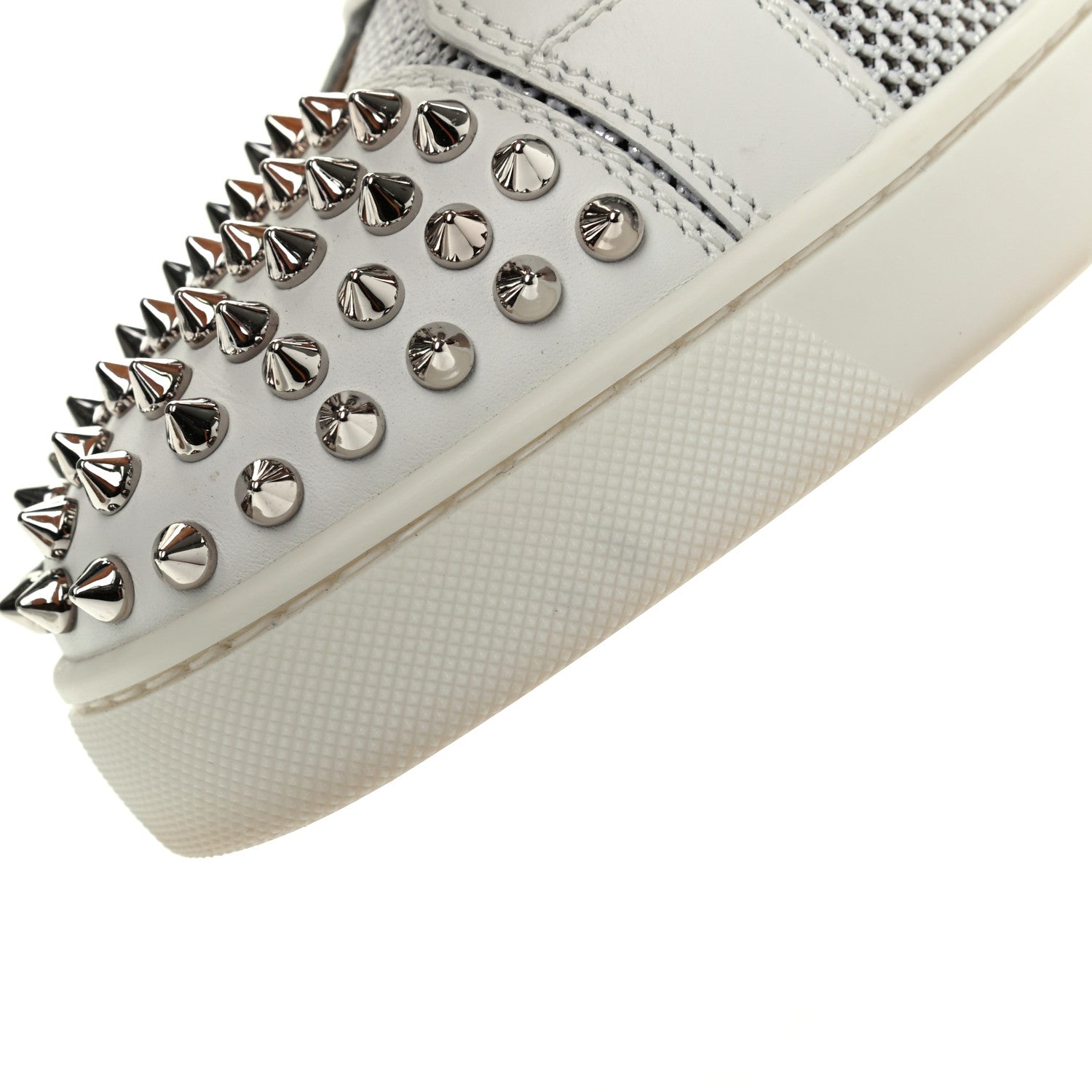 Christian Louboutin Nappa Spikes Womens Vieira Flat Sneakers 41 Latte Light Gold 11 of 11