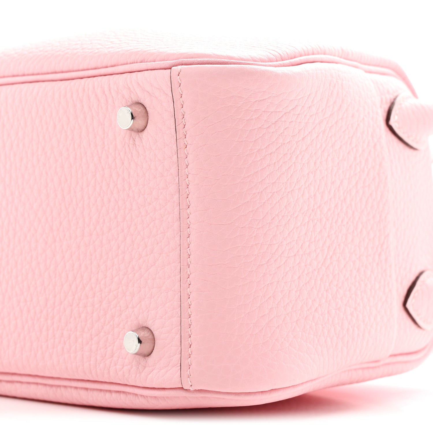 Hermes Taurillon Clemence Verso Mini Lindy 20 Rose Sakura Gris Perle 10 of 11
