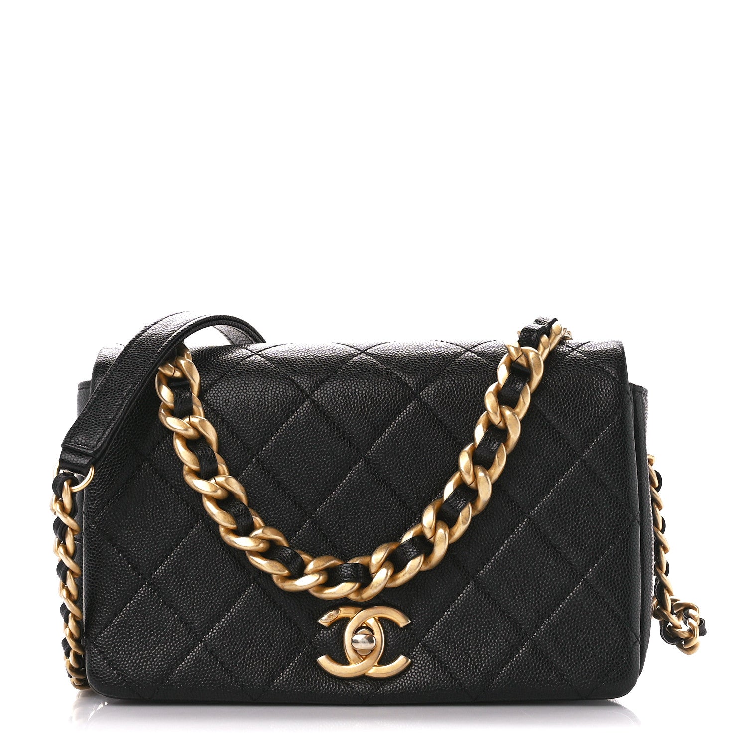Chanel Caviar Quilted Small Fashion Therapy Flap Bag Black 1 of 11