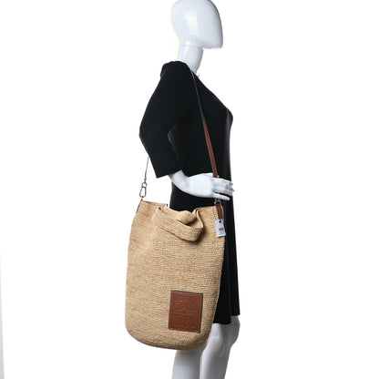 Loewe Raffia Paula's Ibiza Slit Tote Bag Natural Tan 2 of 11