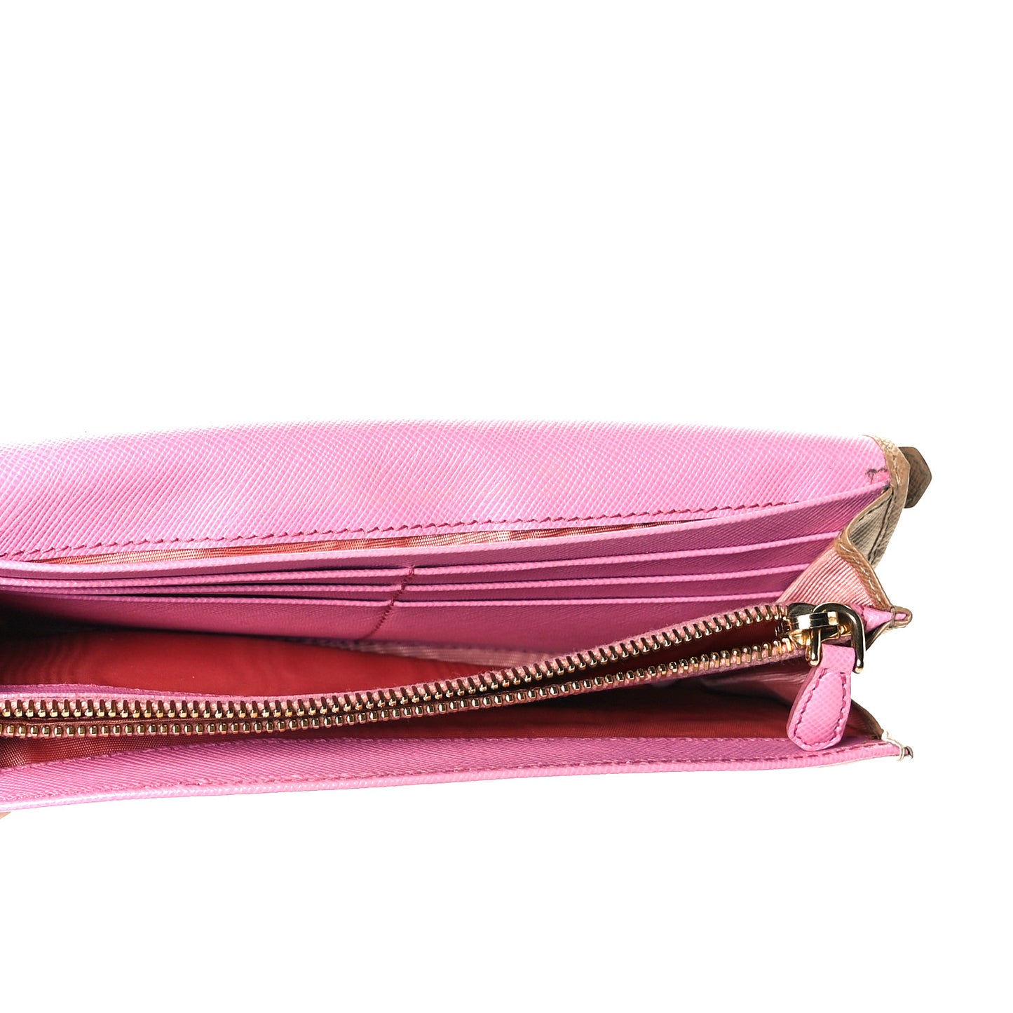 Saffiano Metal Continental Flap Wallet Cuoio
