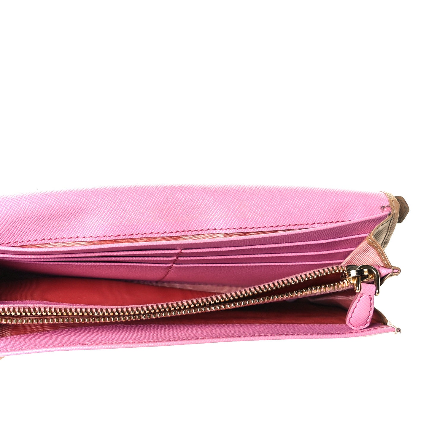 Prada Saffiano Metal Continental Flap Wallet Cuoio 8 of 10