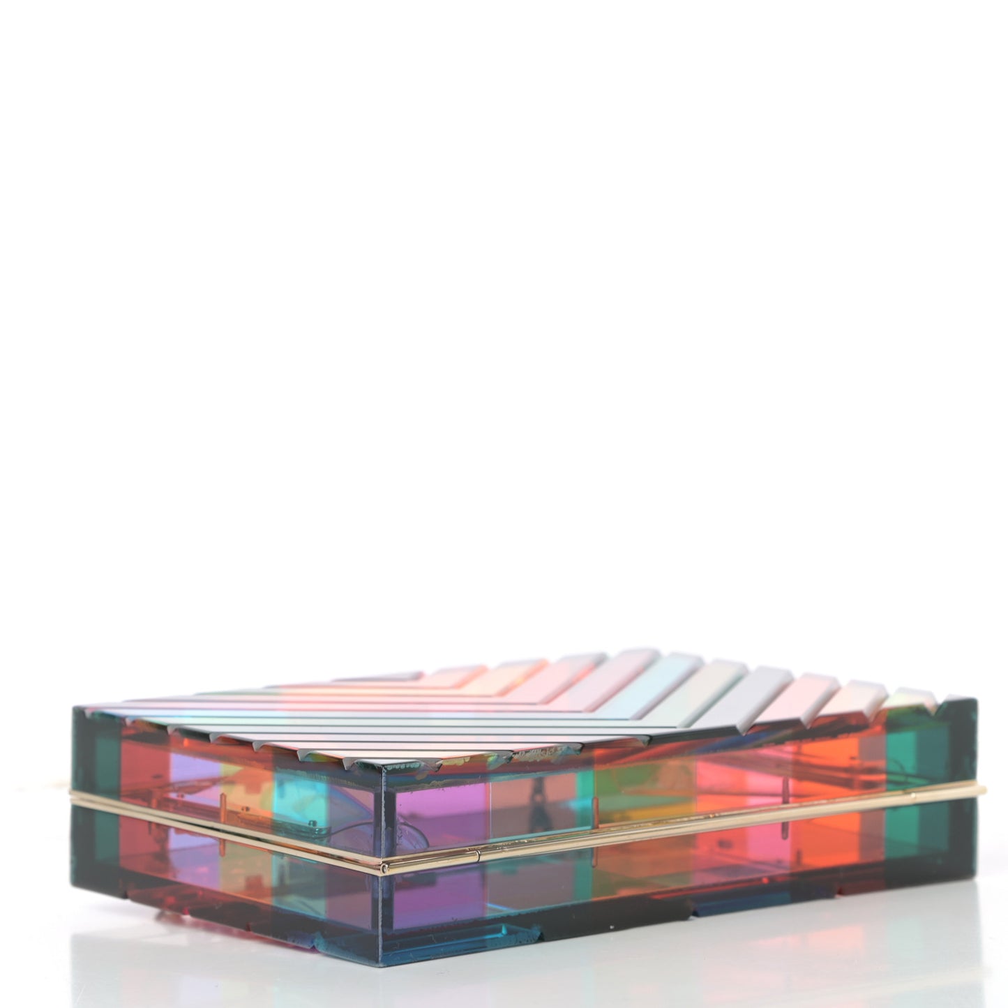 Acrylic 1973 Clutch With Chain Multicolor
