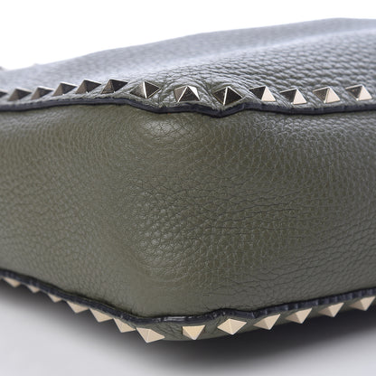 Valentino Garavani Pebbled Calfskin Small Rockstud Flip-Lock Messenger Bag Oasis 9 of 18