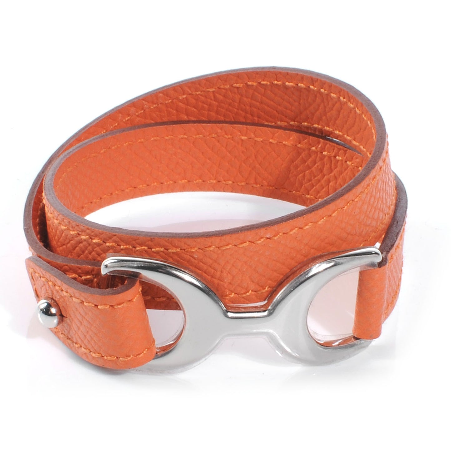Epsom Baby Pavane Double Tour Bracelet Small Crevette