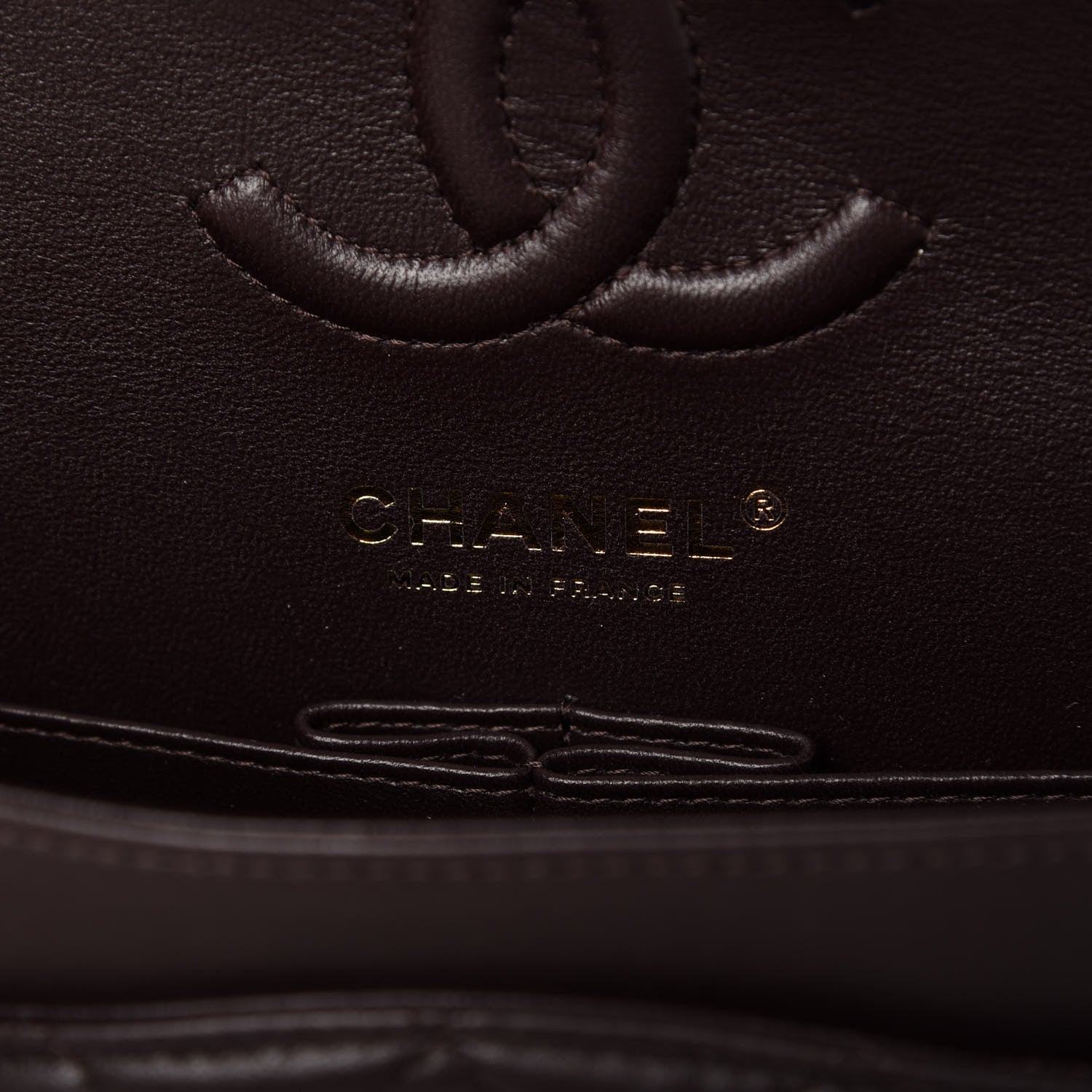 Chanel Lambskin Quilted Small Double Flap Dark Brown 8 of 11