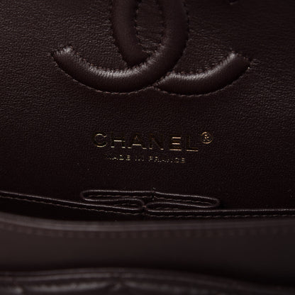 Chanel Lambskin Quilted Small Double Flap Dark Brown 8 of 11