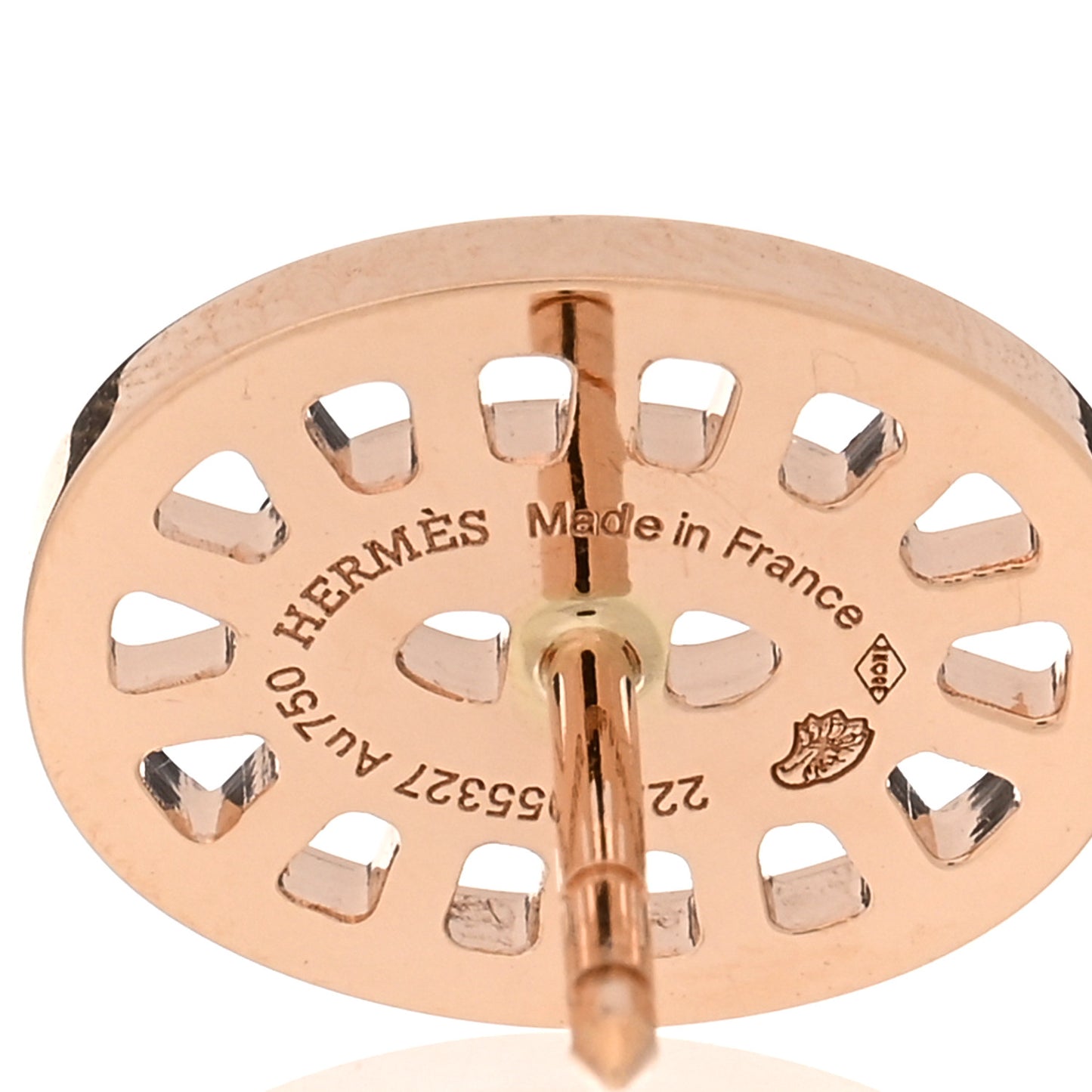 18K Rose Gold Diamond Chaine d'Ancre Divine Stud Earrings