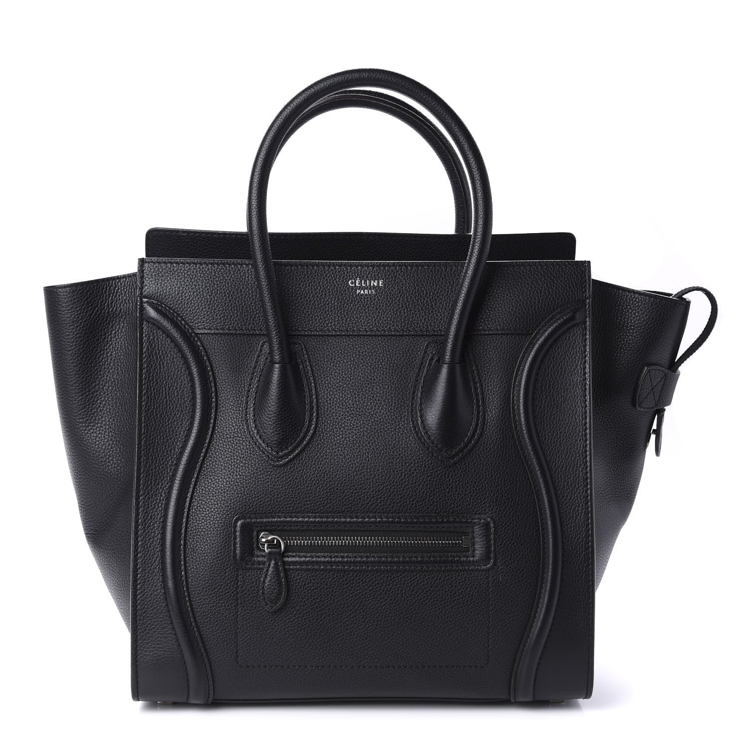 Celine Drummed Calfskin Mini Luggage Black 1 of 10