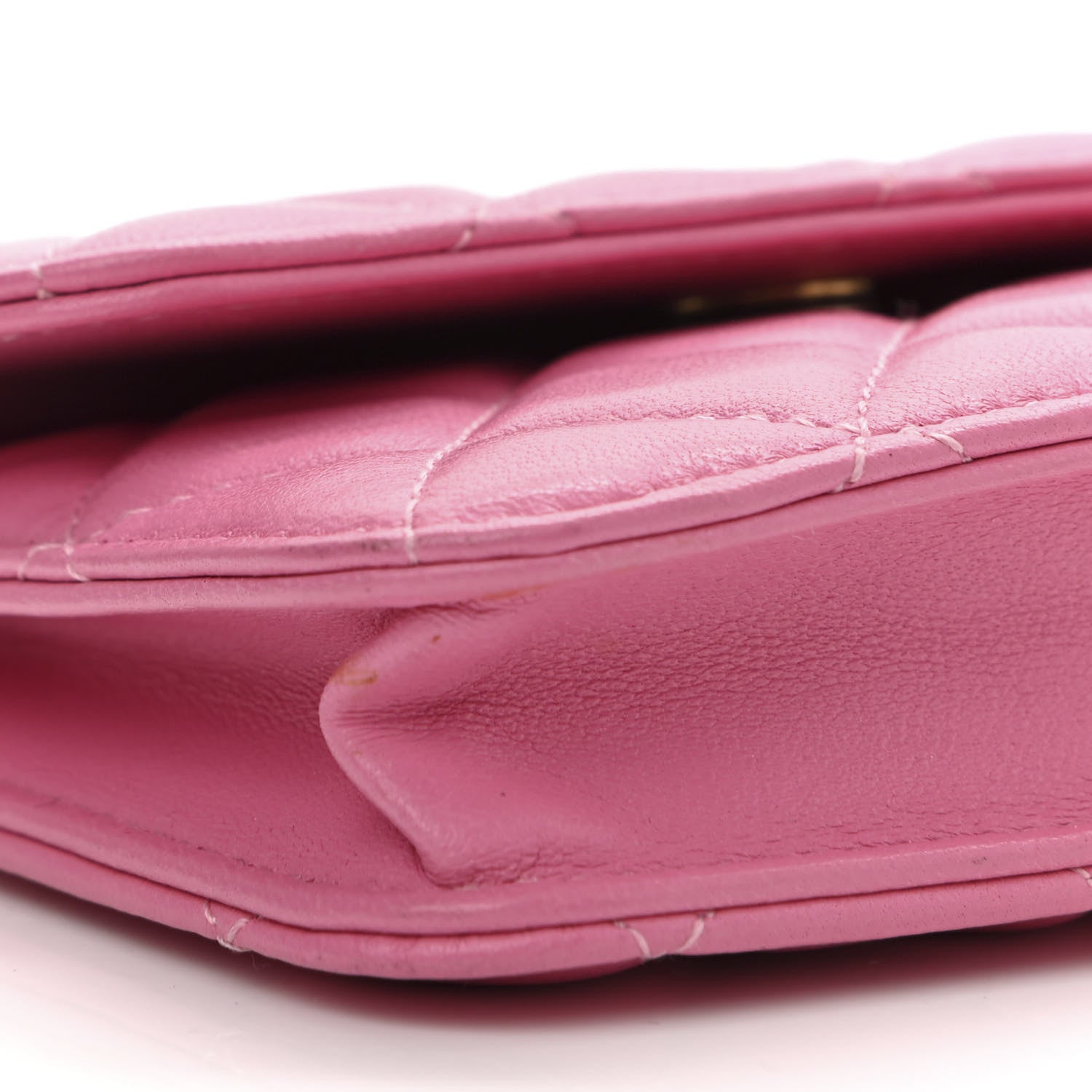 Chanel Lambskin Quilted Pearl Crush Clutch With Chain Pink 10 of 11