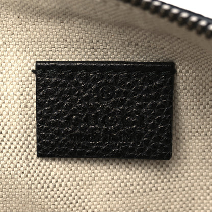 Gucci Pebbled Calfskin Logo Wristlet Black 6 of 7