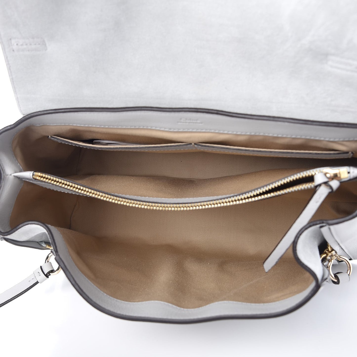 Calfskin Medium Faye Day Shoulder Bag Airy Grey