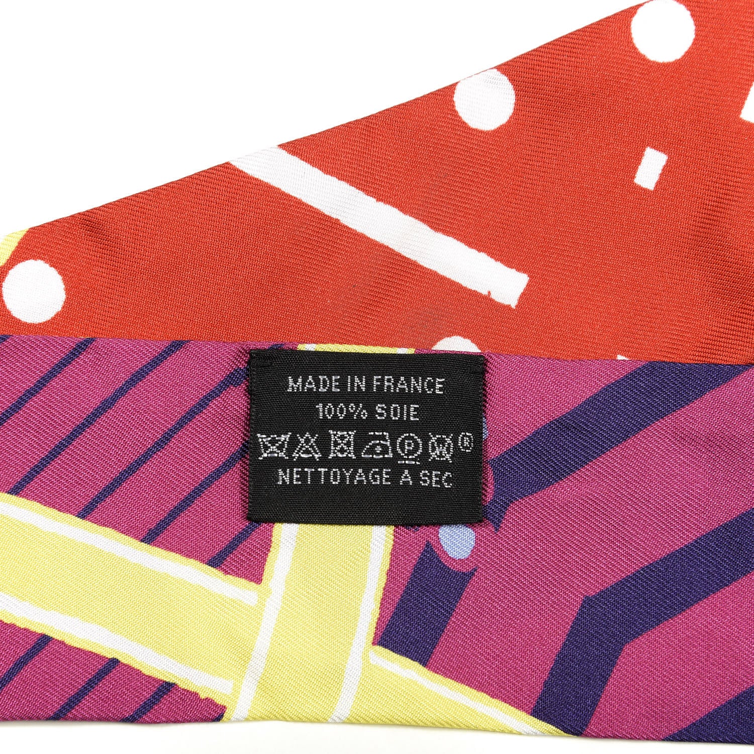 Hermes Silk Jeu de Soie Uniforme Twilly Fuchsia Rouge Multi 4 of 5
