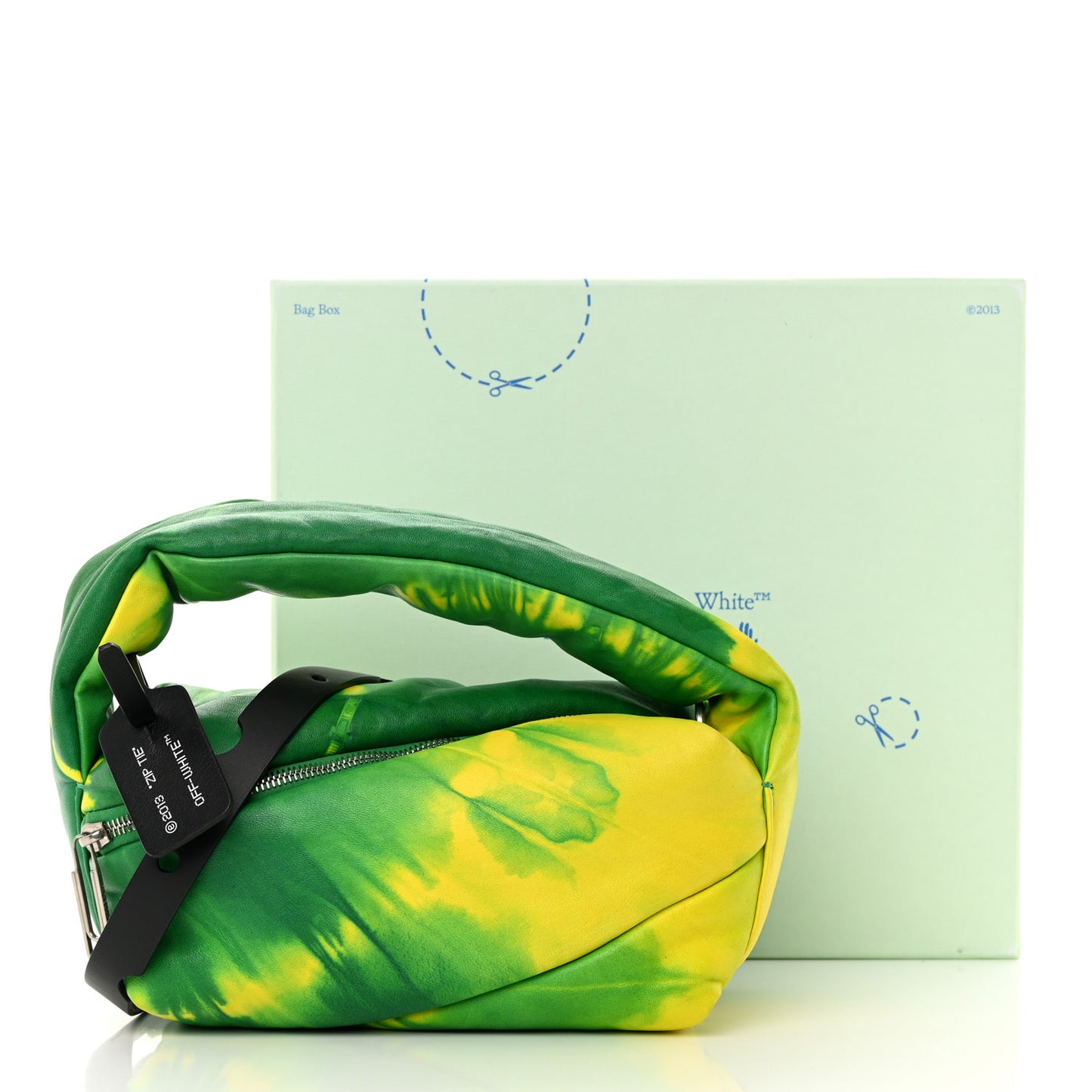 Padded Calfskin Tie-Dyed Pump 24 Tote Green Multicolor