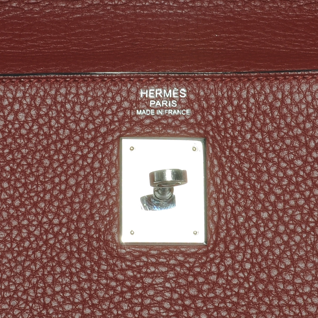 Hermes Taurillon Clemence Kelly 32 Rouge H 7 of 10