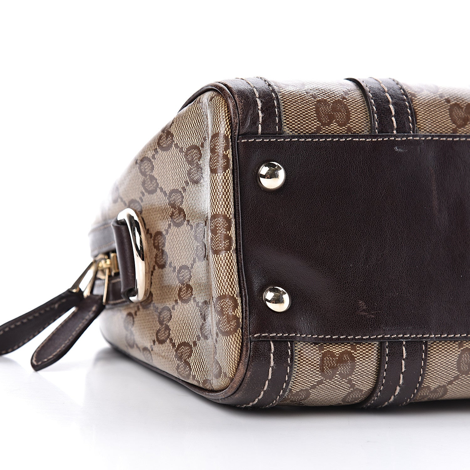 Gucci Crystal Monogram Duchessa Boston Bag Brown 9 of 11