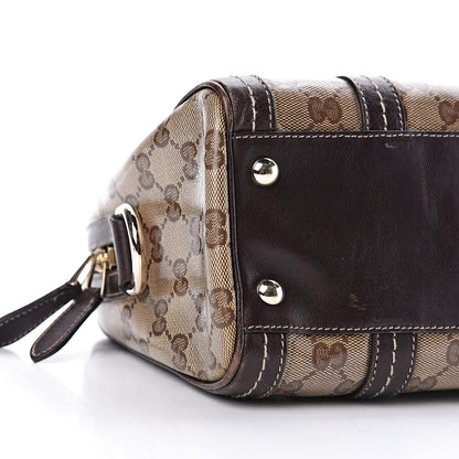Gucci Crystal Monogram Duchessa Boston Bag Brown 9 of 11