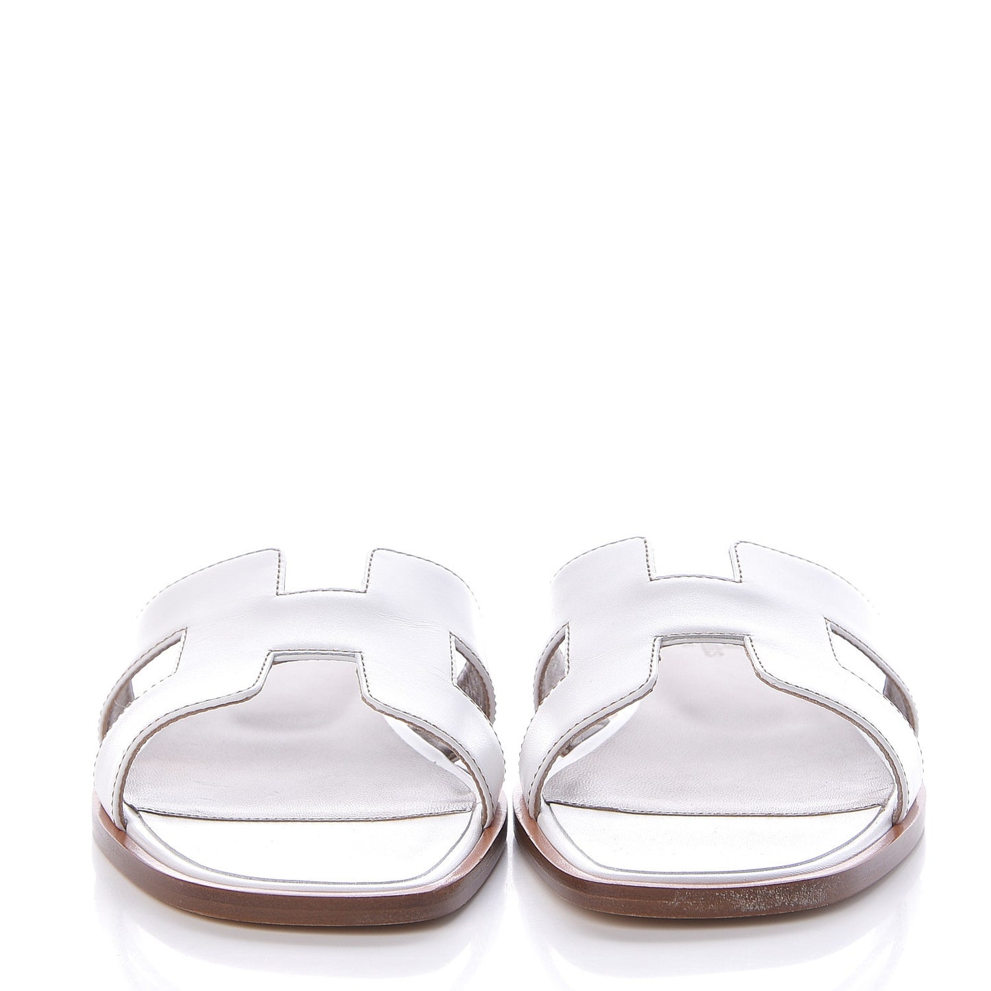 Box Calfskin Oran Sandals 37.5 White