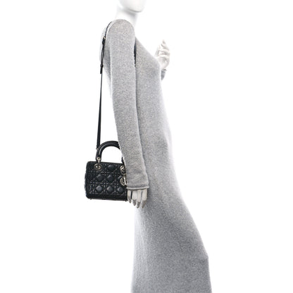 Christian Dior Lambskin Cannage Mini Lady Dior Black 2 of 10
