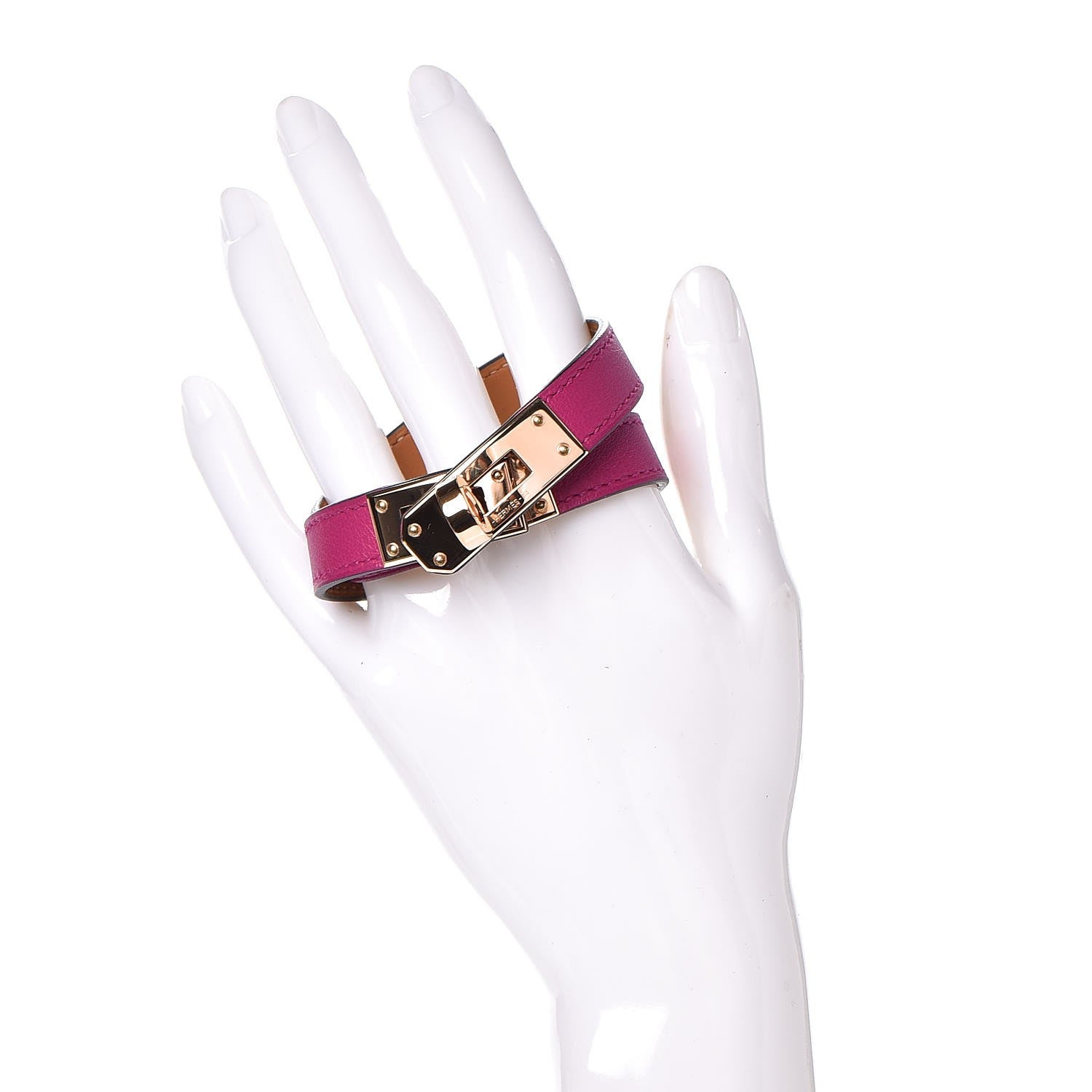 Hermes Swift Kelly Double Tour Bracelet T2 Rose Pourpre 2 of 5