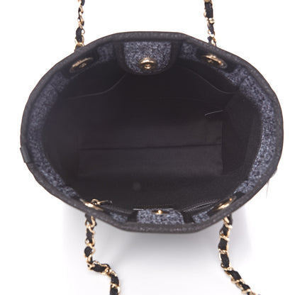 Chanel Woven Straw Raffia Mini Deauville Tote Black 5 of 9