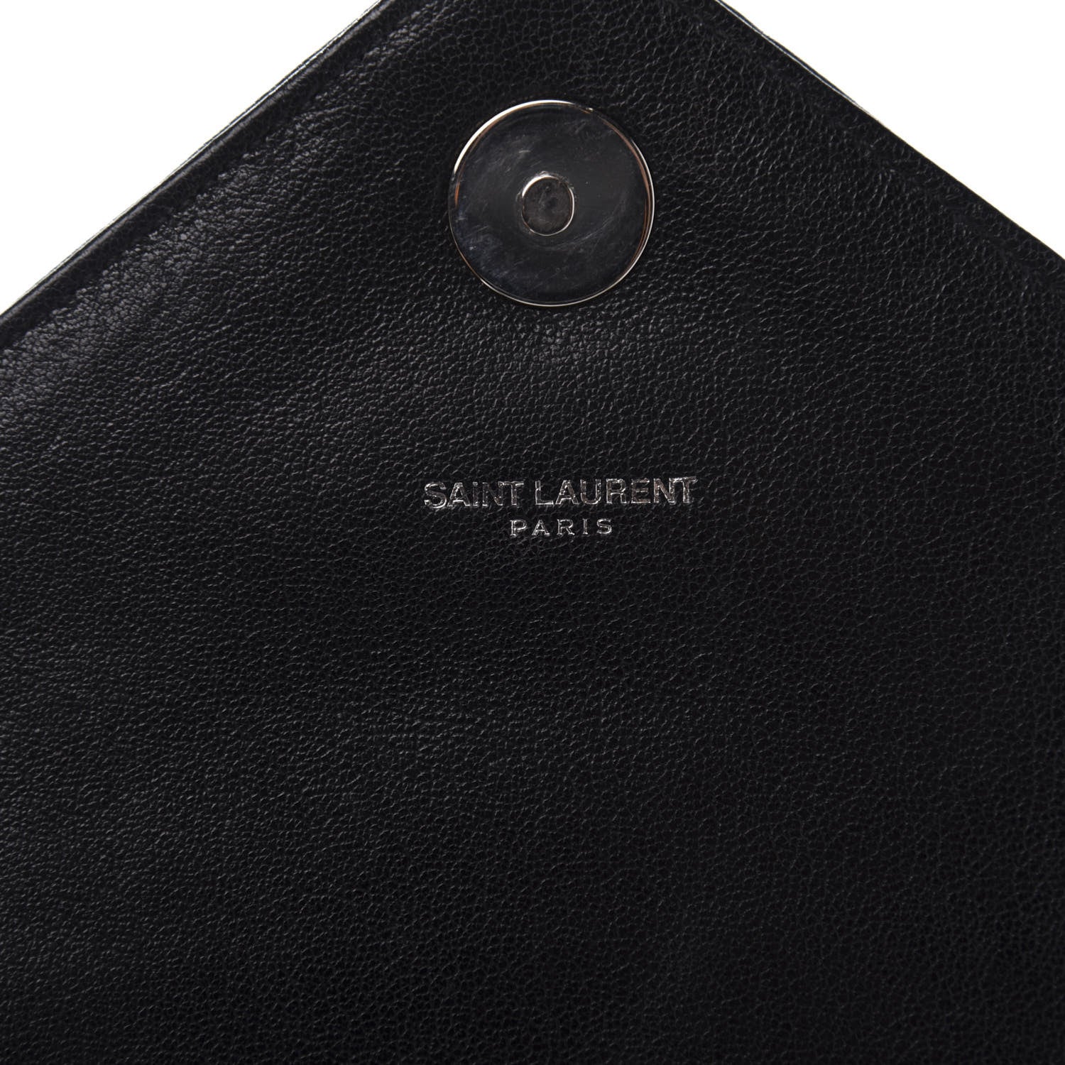 Saint Laurent Sheepskin Matelasse Chevron Monogram Medium College Bag Black 13 of 15